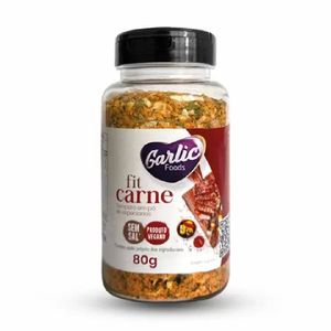 Tempero em Pó Garlic Foods Vegano Fit Carne s/ Sal Vidro 80g