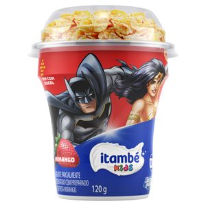 Iogurte Parcialmente Desnatado Itambé Kids Justice League Morangoc/Cereais Copo 120g