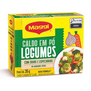 Caldo em Pó Maggi Legumes Caixa 35g c/ 5 Unid