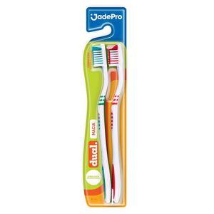 Escova Dental Jadepro Macia Dual c/ 2 Unid