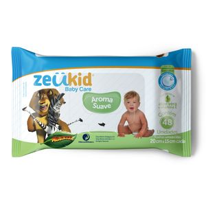 Lenço Umedecido Zeukid Infantil Suave c/ 48 Unid