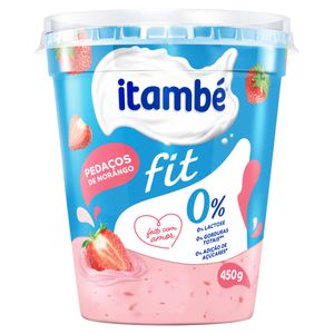 Iogurte Desnatado Itambé Fit Zero Lactose Sabores Pote 450g