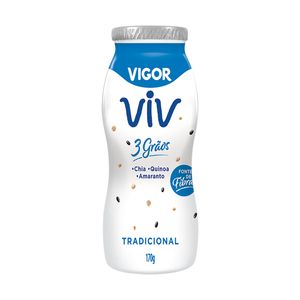 Iogurte Parcialmente Desnatado Vigor Viv 3 Grãos Tradicional 170g