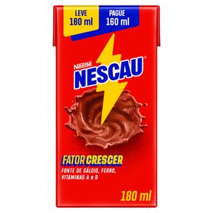 Bebida Láctea Uht Nescau Chocolate Caixa Leve 180ml Pague 160ml