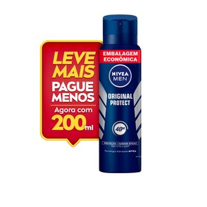 Desodorante Aerossol Nivea Men Original Protect 200ml Embalagem Econômica