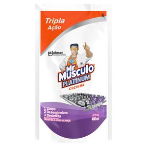 Desinfetante Mr Músculo Uso Geral Platinum Lavanda Sachê 400ml