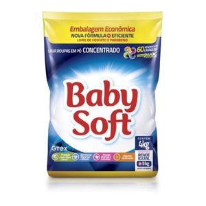 Lava Roupa em Pó Baby Soft Concentrado Sachê 4Kg