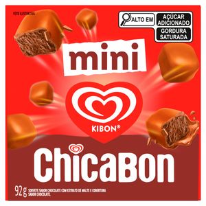 Mini Sorvete Kibon Chicabon Cobertura Chocolate Caixa 92g