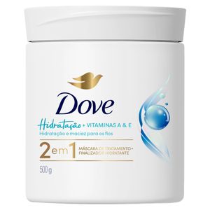 Máscara de Tratamento Dove 2 em 1 Hidratação Pote 500g