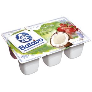 Bebida Láctea Fermentada Batavo Morango + Coco Bandeja 510g c/ 6 Unid