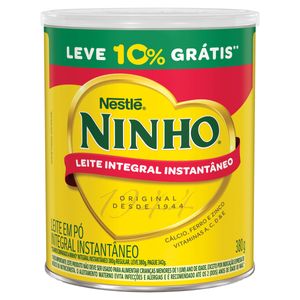 Leite em Pó Ninho Instantâneo Integral Lata 380g 10% Grátis